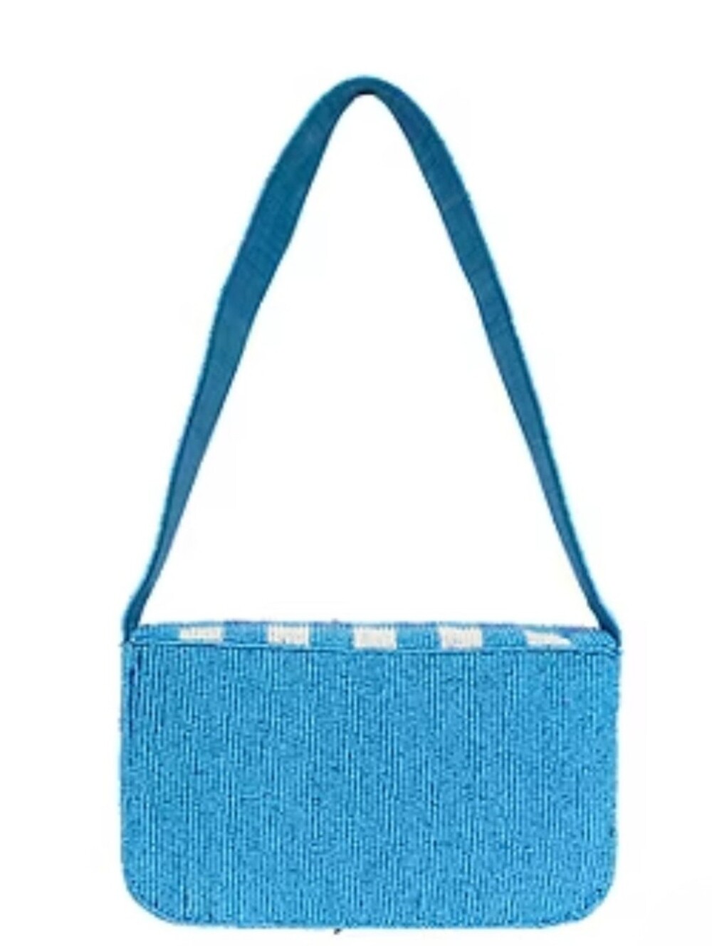 SOL AND MER BEADED CHECKERED "LOBSTER" SUMMER SHOULDER BAG VIRAL - Picture 2 of 14